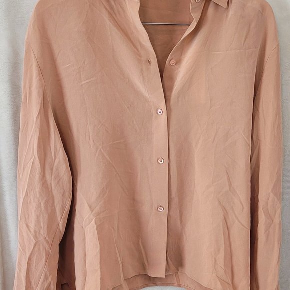NWT VINCE silk peach blouse - Picture 1 of 4